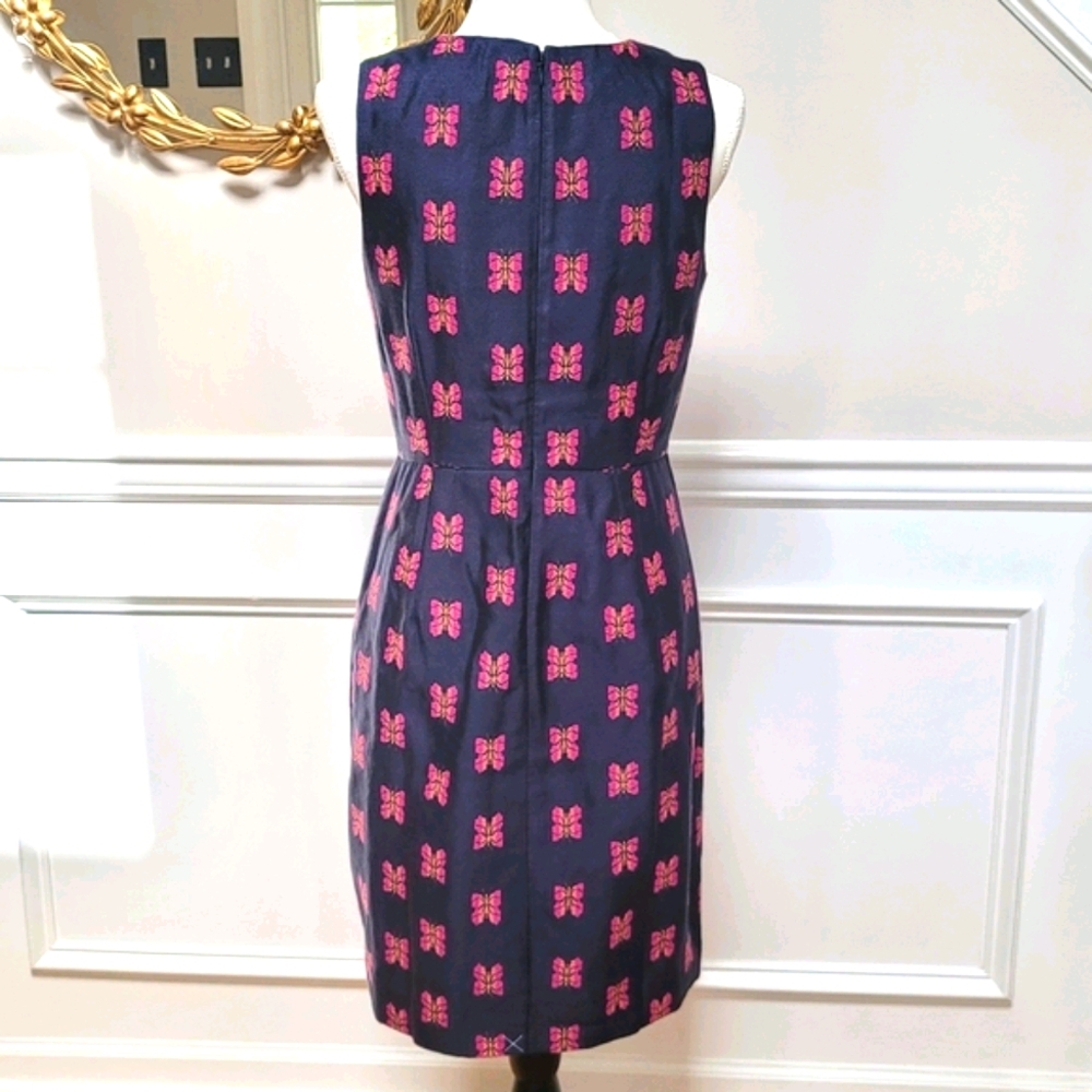 New! J.Crew sz 2 Sheath Butterfly Jacquard Dress NWT - Picture 5 of 11